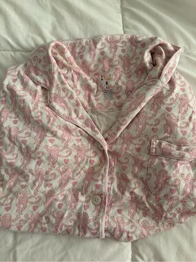 Roller Rabbit Pink Monkey Print Kids Pajama Top